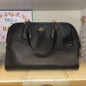 Coach Nolita Satchel Black Crossgrain Leather Shoulder Bag